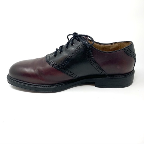 Florsheim Burgundy Saddle Shoes Lace Up 8.5 WIDE main image 5
